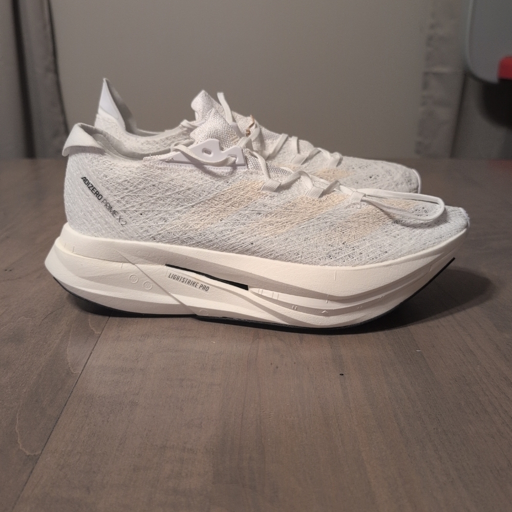 NWT! Size 11 adidas Adizero Prime X 2.0 Strung Wonder White Black